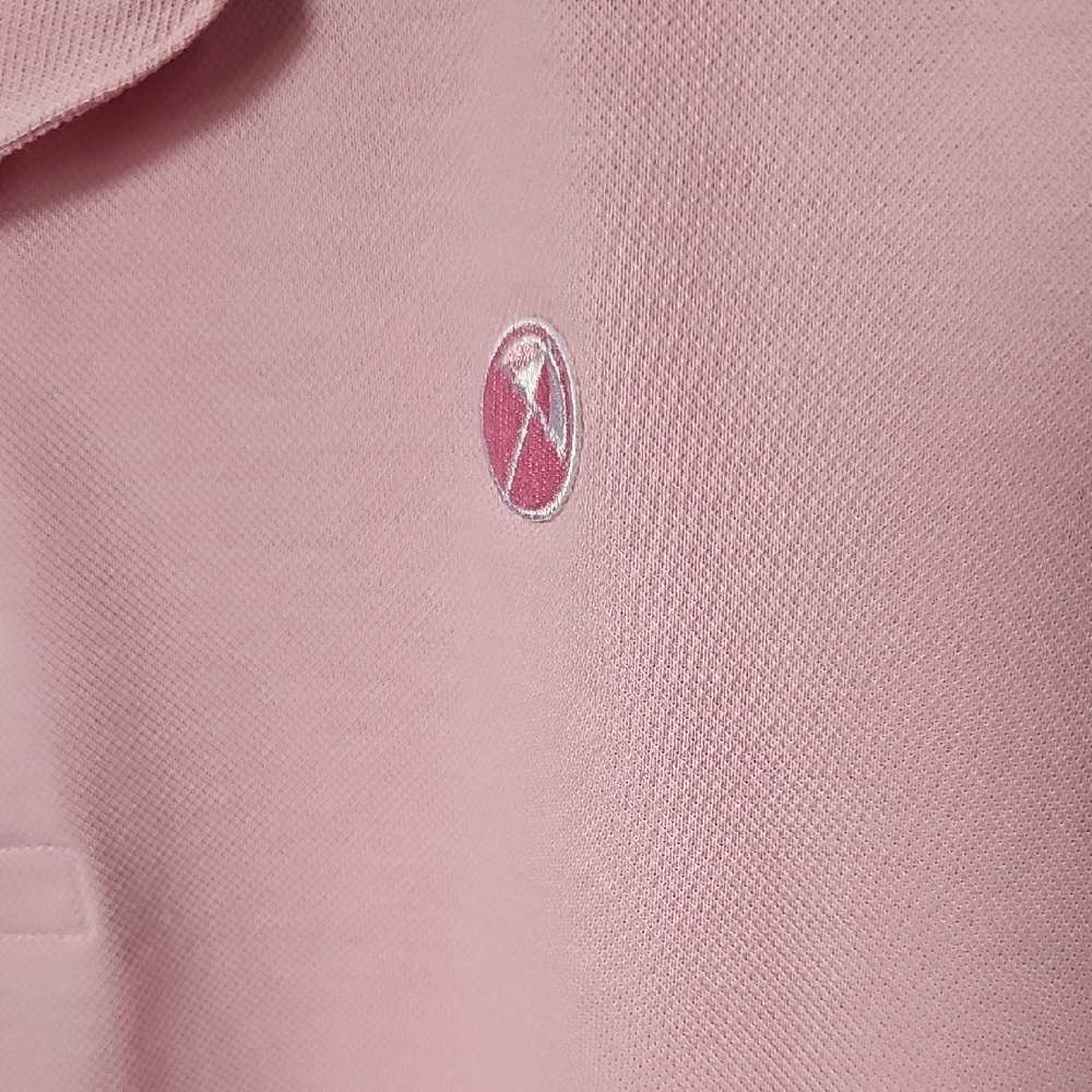 Puma Pink Men's Golf Polo Arnold Palmer invitational Signature Tipped Medium - Picture 3 of 9